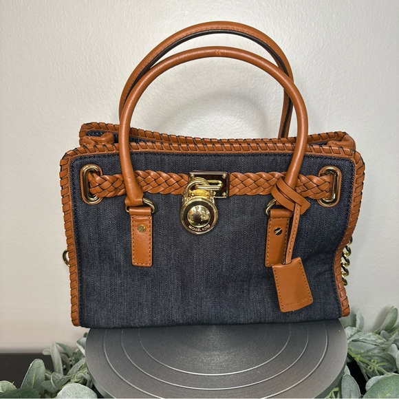 Michael Kors - Whipped Hamilton Tote Women BAG Contrast Leather Accents - Picture 1 of 12